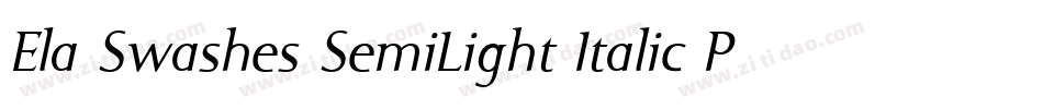 Ela Swashes SemiLight Italic PDF字体转换